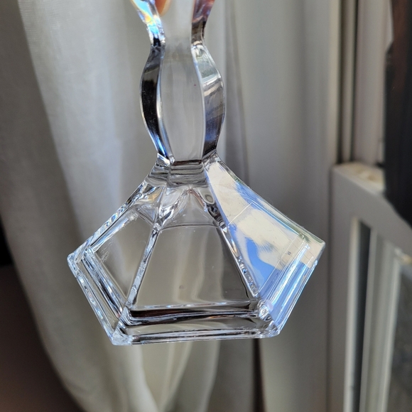 24% Full Lead Crystal Candlesticks Set of 2 USA Made Candle Holders Vintage 4" H - Picture 5 of 9